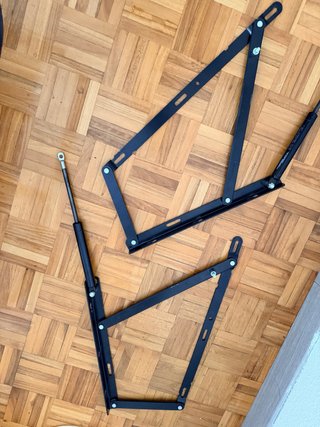 Mecanismo Elevable Canapé Negro, sin tornillos