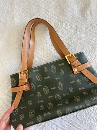 Bolso El Potro piel marrón y verde