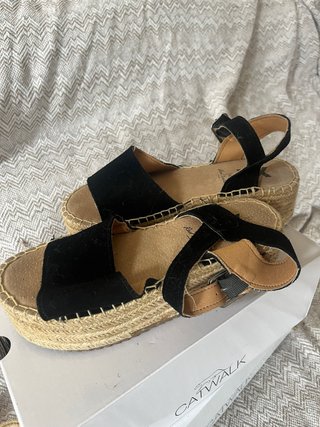 Sandalias Esparto Negras Talla 37