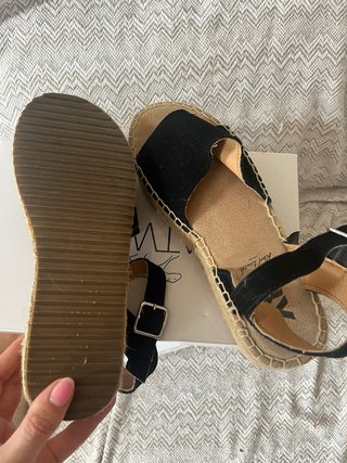 Sandalias Esparto Negras Talla 37