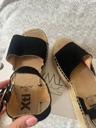 Sandalias Esparto Negras Talla 37