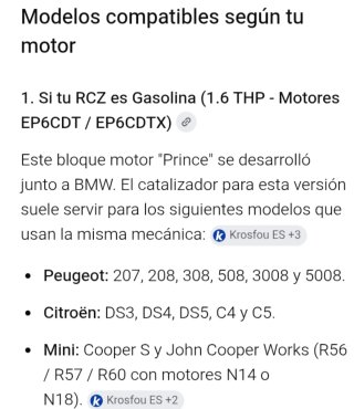 Catalizador Peugeot rcz motor thp.