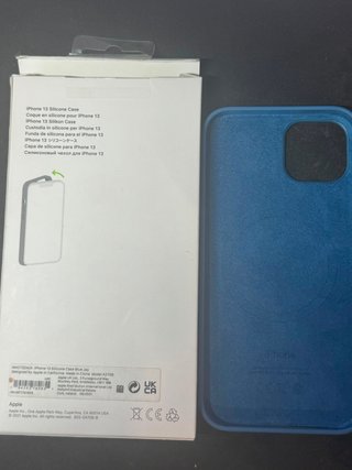 Funda iPhone 13 Silicona Azul MagSafe