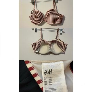 Bikini H&M Rayas Rojas y Blancas