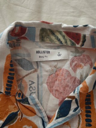 Camisa Hollister Estampada Frutas Talla M
