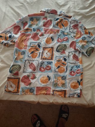 Camisa Hollister Estampada Frutas Talla M