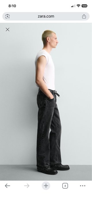 Vaqueros flare negros hombre Talla 42