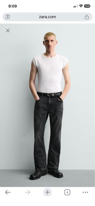 Vaqueros flare negros hombre Talla 42