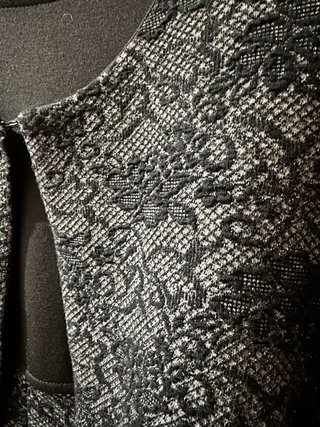 Impact Completo Giacca + Gonna Pizzo Nero Elegante