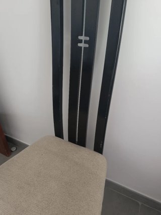 Conjunto 6 Sillas Comedor Beige y Negras