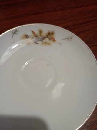 2 piattini ceramica vintage decorati
