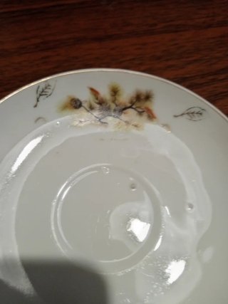 2 piattini ceramica vintage decorati