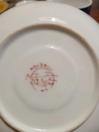 2 piattini ceramica vintage decorati