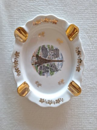 Cenicero Limoges Porcelana París Torre Eiffel