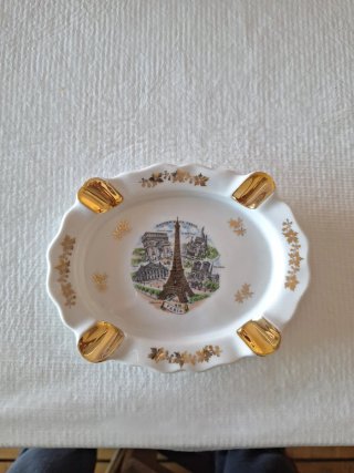 Cenicero Limoges Porcelana París Torre Eiffel