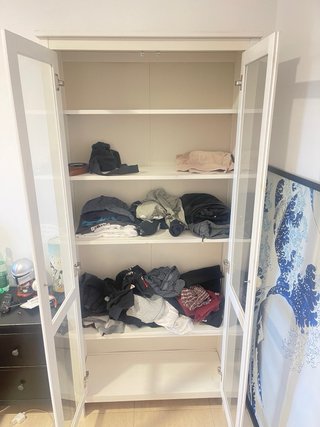 Vitrino de cristal y madera blanco Ikea