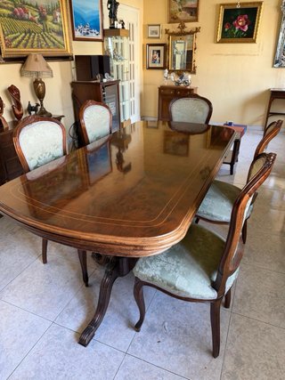 Mesa de comedor de madera extensible