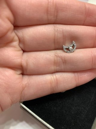Pendientes Pandora Luna Brillantes Plata