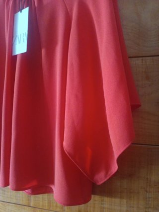 Blusa Zara Manga Murciélago Roja Talla L