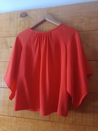 Blusa Zara Manga Murciélago Roja Talla L