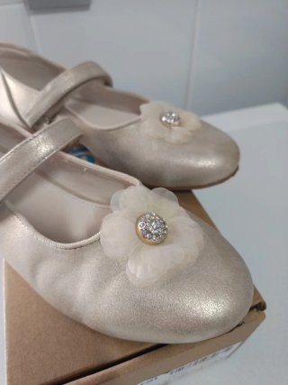 Merceditas Mayoral Beige/Oro Talla 37