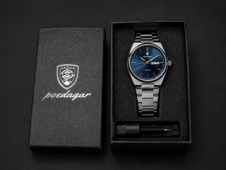 Reloj Poedagar Azul y Plateado