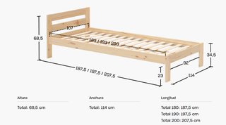 Cama + Colchón 105 cm Marca Lufe