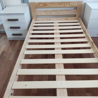 Cama + Colchón 105 cm Marca Lufe