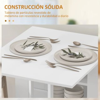 Mesa Cocina Plegable con Ruedas