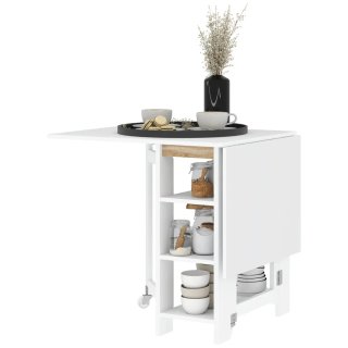 Mesa Cocina Plegable con Ruedas