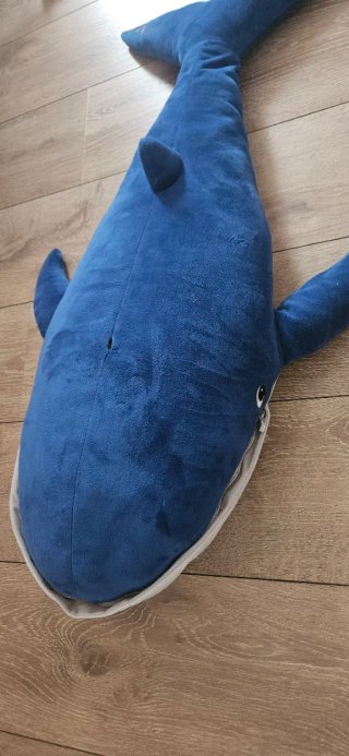 Ballena de peluche grande IKEA azul