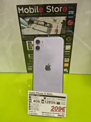 iPhone 11 128GB Seminuevo