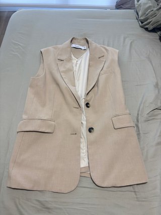 Chaleco Bershka Beige Talla M