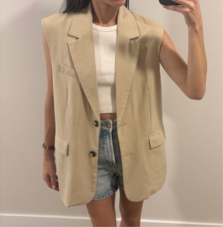 Chaleco Bershka Beige Talla M