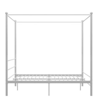 Cama dosel metálica blanca 120 cm