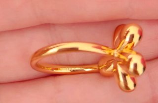 Anillo Tous Flor Oro Ajustable