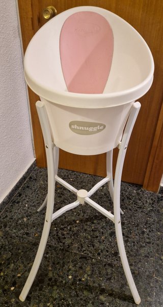 Bañera Bebé Shnuggle Blanca con Soporte