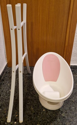 Bañera Bebé Shnuggle Blanca con Soporte