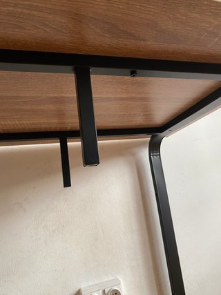 Escritorio madera y metal amplio