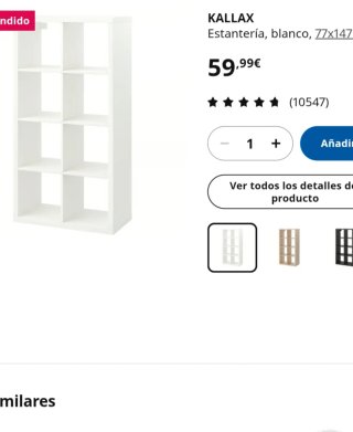Estantería Kallax IKEA blanca