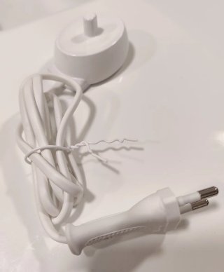 Cargador cepillo eléctrico blanco