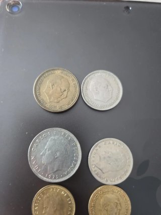 Lote 7 Monedas Pesetas Españolas