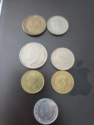 Lote 7 Monedas Pesetas Españolas