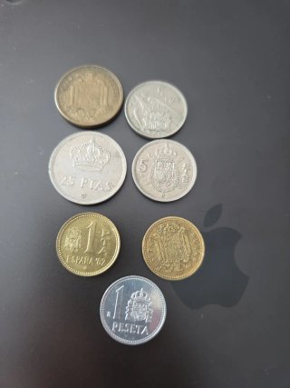 Lote 7 Monedas Pesetas Españolas