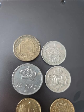 Lote 7 Monedas Pesetas Españolas