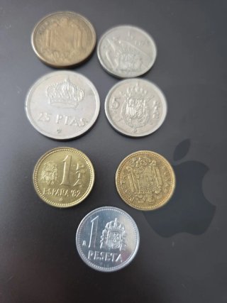 Lote 7 Monedas Pesetas Españolas