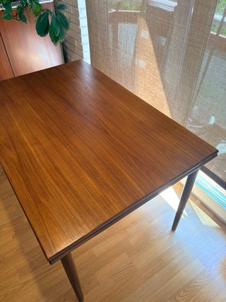 Mesa comedor danesa madera años 60