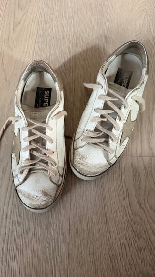 Golden Goose Mujer Talla 36 Plata/Blanco
