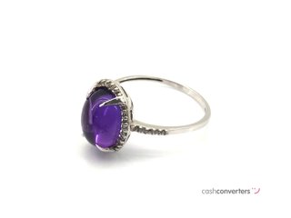 sortija oro 18k con piedra con diamante