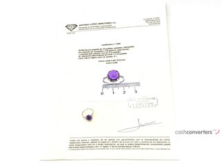 sortija oro 18k con piedra con diamante